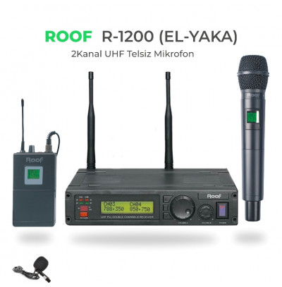 Roof R-1200 EY Kablosuz El+Yaka Mİkrofonu