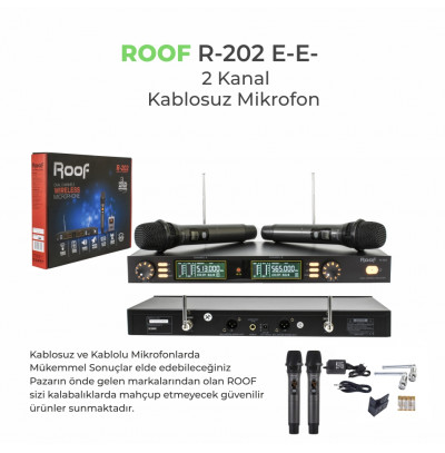 Roof R-202 EE Kablosuz El Mikrofon Seti