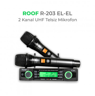 Roof R-203 EE Kablosuz El Mikrofon Seti