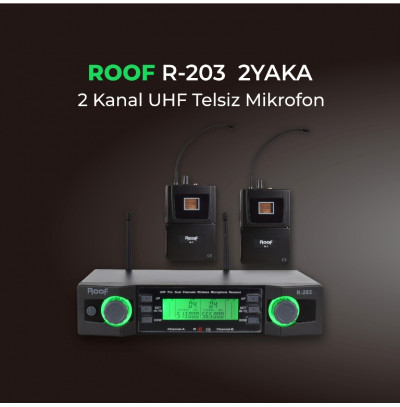 Roof R-203 YY Kablosuz Yaka Mikrofon Seti