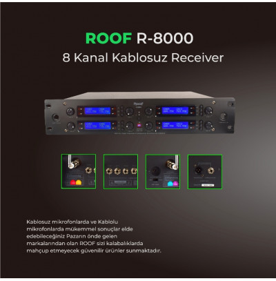 Roof R-8000 8 Kanal Kablosuz Reveiver 